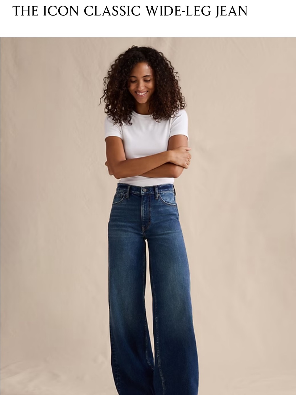 Banana Republic Classic Wide-Leg Jean - Tall - Medium Blue